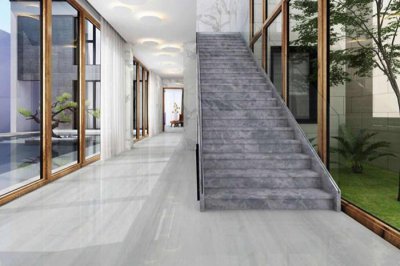 How to make the marble staircase stepping head?